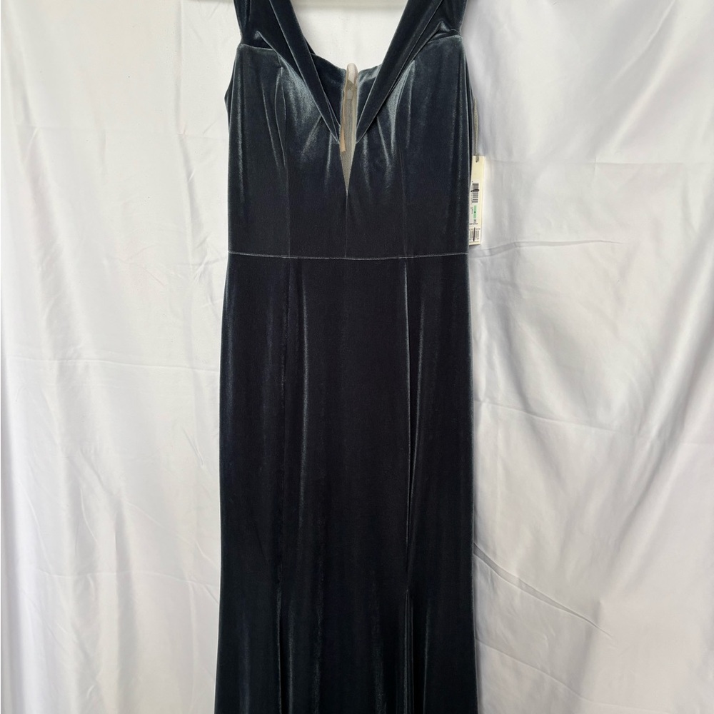 Eliza J Blue Velvet Maxi Dress